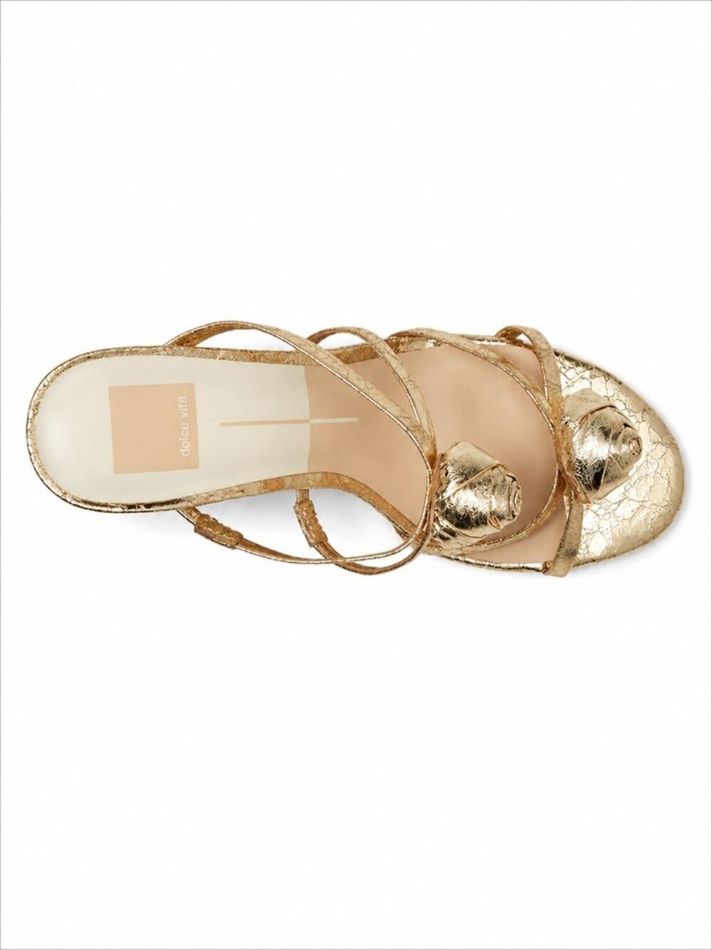 Dolce Vita Women's Linzy Florette Leather Rose Dress Sandals Size 9 - Picture 6 of 15